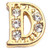 Fancy Goldtone Letter D Floating Locket Charm