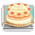 Happy Birthday Cake Red White Italian Charm