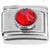 Raised Red Circle Bling Italian Charm
