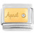 April Little Round Bling Italian Charm