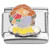 Girl Holding Red Rose Italian Charms