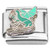 Teal Dragon on Rocks Italian Charms