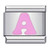 Pink Letter A Italian Charm