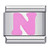 Pink Letter N Italian Charm