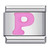 Pink Letter P Italian Charm