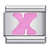 Pink Letter X Italian Charm