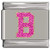 Sparkle Pink Letter B Italian Charm