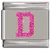 Sparkle Pink Letter D Italian Charm
