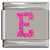 Sparkle Pink Letter E Italian Charm