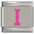 Sparkle Pink Letter I Italian Charm