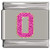 Sparkle Pink Letter O Italian Charm
