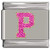 Sparkle Pink Letter P Italian Charm