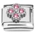 Flower Pattern Pink Bling Italian Charm