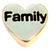 Family Goldtone Heart Floating Locket Charm