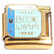 Book Worm Light Blue Gold Base Italian Charm