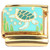 Sea Turtle Swimming Ocean Gold Base Italian Charm