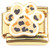 Animal Paw Print Gold Base Italian Charm