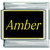Amber Name Black Italian Charm