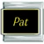Pat Name Black Italian Charm