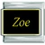 Zoe Name Black Italian Charm