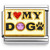 I Love My Dog Purple Bling Italian Charm