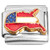 Red White Blue Flag West Virginia State Outline Italian Charm
