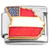 Red White Blue Flag Ohio State Outline Italian Charm