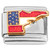 Red White Blue Flag Idaho State Outline Italian Charm