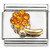 Amber Bling Flower Italian Charm