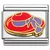 Purple Ribbon Bow Red Hat Italian Charm