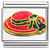 Red Hat Glitter Ribbon Bow Italian Charm