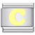 Yellow Letter C Italian Charm