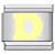 Yellow Letter D Italian Charm