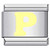 Yellow Letter P Italian Charm
