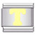 Yellow Letter T Italian Charm