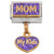 Mom My Kid Purple Dangle Italian Charm
