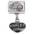 Motorcycle Black Heart Dangle Italian Charm