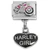 Motorcycle Black Heart Dangle Italian Charm