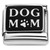 Dog Mom with Paw Black Italian Charm