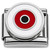 Black Red White Spinning Italian Charm