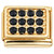 Black Bling Array Gold Base Italian Charm