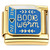Book Worm Dark Blue Gold Base Italian Charm