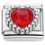 Beaded Red Bling Heart Italian Charm