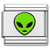 Alien Head Green Face Value Italian Charm