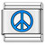 Peace Sign Blue Value Italian Charm