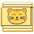 Cute Kitty Cat Face Gold Value Italian Charm