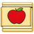 Red Apple Fruit Gold Value Italian Charm