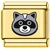 Cute Racoon Face Gold Value Italian Charm