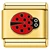 Cute Ladybug Spots Gold Value Italian Charm