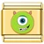 One Eye Cartoon Face Gold Value Italian Charm